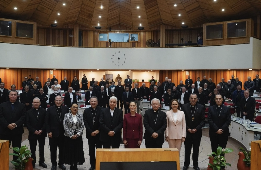 AGRADECE SHEINBAUM A IGLESIA CATÒLICA POR DIÁLOGO SOBRE CONSTRUCCIÓN DE LA PAZ